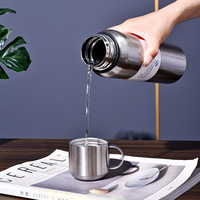 Thermos en acier inoxydable 304 grande capacité pour hommes et enfants avec séparation pour le thé 1500ML 1200ML 800ML 600ML
