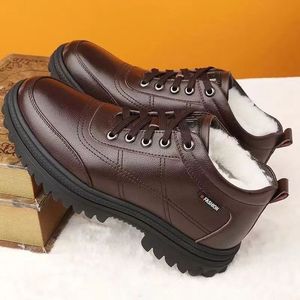 <span class=keywords><strong>Scarpe</strong></span> da <span class=keywords><strong>uomo</strong></span> <span class=keywords><strong>invernali</strong></span> in cotone alto alto foderato in pile da neve calda stivali da neve traspiranti in pelle Casual - Product Image 4