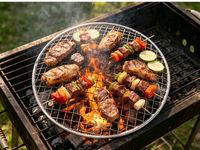 Grille de barbecue personnalisée OEM/ODM avec poignée pour la cuisson du poisson, de la viande et des légumes – Livraison rapide, offre spéciale