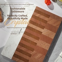 Planche à découper et bloc de préparation en bois de style piano, épaisseur 2,0 cm, durable et antibactérien pour la cuisine
