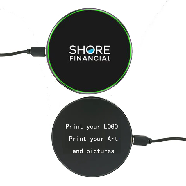 Wholesale OEM 15W Wireless Charger UV Print Customizable Logo Art Picture Universal Wireless Charger Pad 5V/1A Output OTP OVP