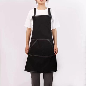 Tablier de cuisine professionnel en jean pour femme 2025 OEM, réglable, avec logo personnalisé, pour chef <span class=keywords><strong>cuisinier</strong></span> - Product Image 4