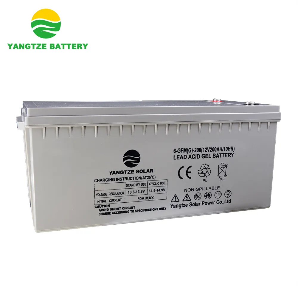 Yangtze Solar Baterai Gel Asam Timbal 12V 200Ah