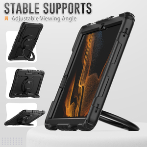 Custodia per Tablet <span class=keywords><strong>Samsung</strong></span> <span class=keywords><strong>Galaxy</strong></span> <span class=keywords><strong>Tab</strong></span> S7 FE/<span class=keywords><strong>S8</strong></span> Plus/S7 Plus Antiurto Ibrida Robusta con Impugnatura Girevole e Supporto, Pellicola Protettiva per Schermo, Adatta anche per Bambini - Product Image 4