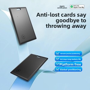 グローバルロケーター紛失防止カードデバイス GPSナビゲーション iOS対応 耐久性のあるプラスチック製ウォレットキーホルダー トラッカー 交換可能なキー - Product Image 3