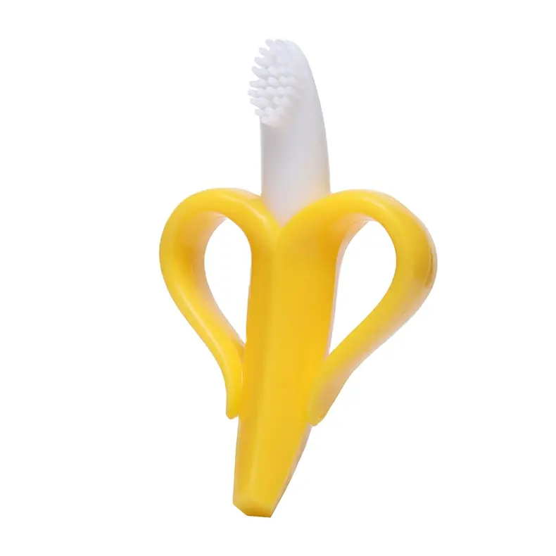 Высококачественные Детские Прорезыватели для зубов, силиконовое кольцо для прорезывания зубов в форме банана, зубная щетка для ухода за зубами, бусины для кормления, подарок для младенца