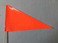 Poteau en fibre de verre imprimé personnalisé drapeau de sécurité de vélo orange en plastique pour la publicité