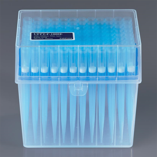 1000 ul Стерильная очень длинная универсальная подгонка с фильтром, пластиковая лабораторная автоклавируемая пипетка