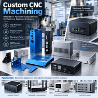 Pièce en tôle métallique usinée CNC sur mesure avec finition anodisée pour boîtier d'appareil électronique