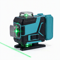 Niveau laser vert turquoise à faisceau horizontal et vertical pour le carrelage mural, l'alignement des sols, la construction, vente en gros OEM