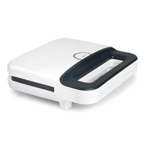 Piastra per sandwich bianca a 2 fette, design compatto per uso domestico in cucina - Product Image 1