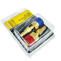 Adaptateurs universels à déconnexion rapide R1234yf, jeu d'adaptateurs haute et basse pression avec raccord SAE 1/4 pouce pour service de climatisation automobile