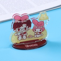 Support de base en acrylique personnalisé d'anime holographique en plastique transparent translucide à double face avec logo personnalisé