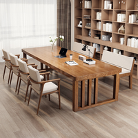 Bureau d'écriture de style américain très vendu, grand bureau en bois massif pour la maison, bureau d'étudiant avec une grande surface de travail pour le salon