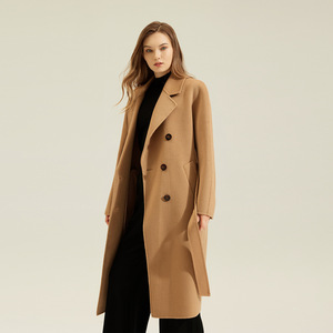 Manteau long croisé en cachemire double face Puyan, collection Automne/Hiver 2025 de Huang Yuxiang, style classique CEID, en pur cachemire polaire - Product Image 2