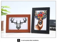 Marco de fotos de madera medio MDF de 7 pulgadas, pantalla Simple montada en la pared para Decoración de cocina del hogar para accesorios de adornos de cumpleaños
