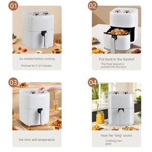 Factory Wholesale Custom Logo Package 1001-1500W 220V Safety Protection 2L PTFE Non-Stick Class Energy Efficient Set Air <b>Fryer</b> - Product Image 2