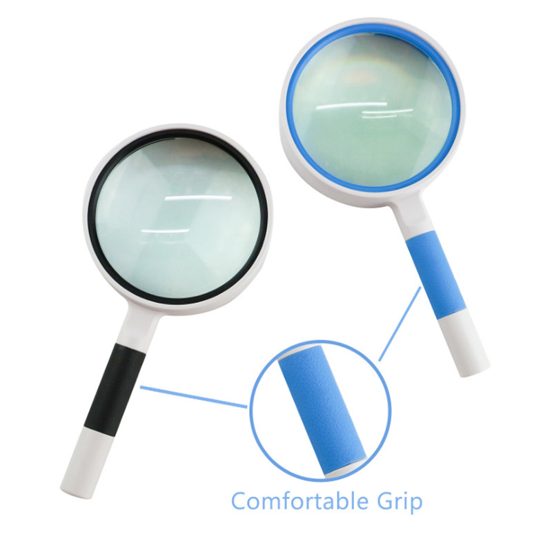 Loupe Main 10x Grossissement - Verre Optique 50mm - Poignée Caoutchouc - Pour Lecture, Insectes, Collection