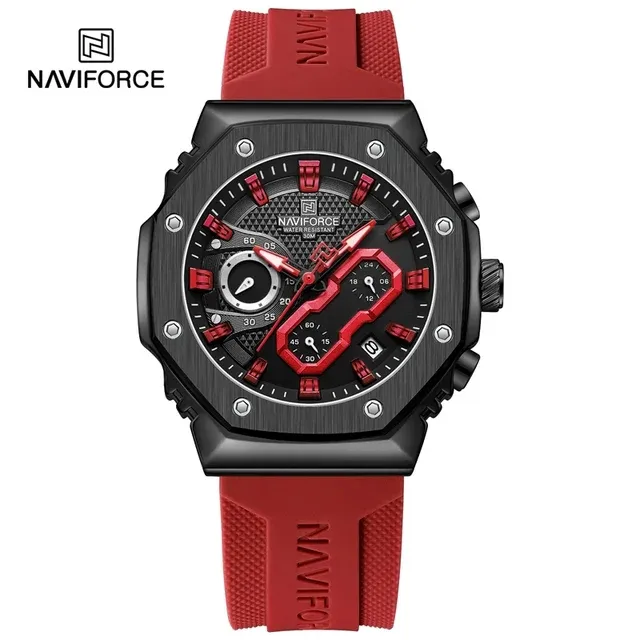 Navifroce 8035 Couple Casual Sport Quartz Women and Men Watch Calendar Wrist Watch for Lover's Silicone Waterproof Male Clock