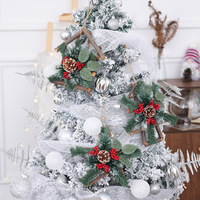 Décorations de Noël suspendues Édition Économique Style Européen Accessoires pour Arbre de Noël Étoile Maison Boule de Pin Branche