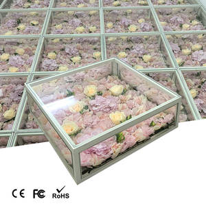 Piste de danse LED pour événements de mariage avec fleurs artificielles, éclairage de scène, miroir infini, piste de danse LED filaire - Product Image 3