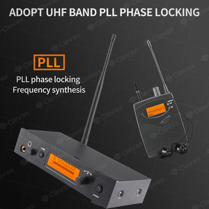 Clavax CLIEM-IEM1200 Professional <strong>Wireless</strong> In-Ear in Ear Monitor <strong>System</strong> Inalambricos Monitor for Stage Singing Studio Rehearsal - Product Image 2