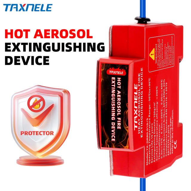 Mini Heat Aerosol Fire Extinguishing Device Extinguisher Box Nitrogen Carbon Dioxide Long-life for Enclosure Space Hanging Mount