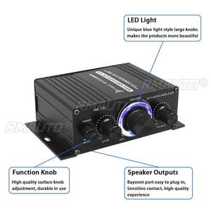 AK170 Hifi 12V Car <b>Amplifier</b> Home Stereo Subwoofer <b>Amplifier</b> Sound <b>Speaker</b> LED Display Digital Audio Processor Auto Music Player - Product Image 4