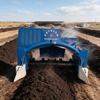 Machine à retourner le compost autopropulsée pour la fermentation d'engrais organiques à partir de fumier d'élevage et de boues