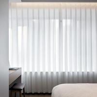 Beaux Rideaux Voile Unis Semi-Occultants Effet Tombé Parfait pour Fenêtre, Décoration Intérieure Fine