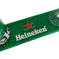 Tapis de bar classique en silicone PVC imprimé sur mesure, tapis anti-dérapant pour pub, tapis de protection contre les déversements de bière, plateau anti-gouttes, écologique et réutilisable