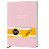 Diario de Gratitud de Tapa Dura con Tela, Diario con Preguntas para Reflexión, Mindfulness, Autocuidado, Pensamiento Positivo, 300 Segundos, Regalo, PP Saddle A5
