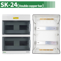 Boîtier de distribution MCB ZLELE SK-24 voies, étanche IP65, en matériau PC industriel ignifuge, transparent et dépoli, pour extérieur