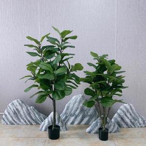 Hot Bán Bắc Âu Phong Cách Nhân Tạo Ficus Lyrata Cây Giả <span class=keywords><strong>Fiddle</strong></span> Lá Vả Nhà Máy Xả Rác Cây Hoàn Hảo Tân Gia Món Quà Đảng - Product Image 3