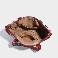 Sac fourre-tout en PU avec rivets punk et sangle décorative, nouvelle collection automne/hiver 2026, fermeture éclair, grande capacité, pour le quotidien, porté épaule