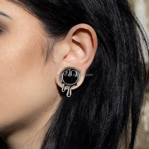 Evorte موضة 316L صلب مقاوم للصدأ سدادة أذن نجمة أنفاق ثقب أقراط مقاييس جسم موسع مجوهرات للنساء نقالات أذن - Product Image 2