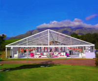 Tente de réception transparente de haute qualité 15x25m pour événements de mariage en Chine