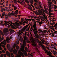 68% POLYESTER 24% NYLON 8% SPANDEX Nouveau design Tissu en velours imprimé tricoté pour vêtements Textile personnalisé Élastique tendance