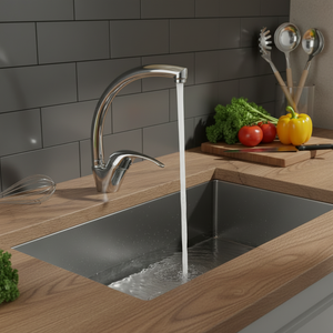 Robinets <span class=keywords><strong>Presto</strong></span> de haute qualité eau chaude et froide cuisine Long cou pas cher <span class=keywords><strong>robinet</strong></span> d'évier de cuisine argent céramique poli CN;ZHE moderne - Product Image 4