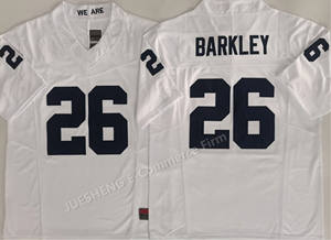 Venta al por mayor Penn State Nittany Football Jerseys 24 # Miles Sanders 44 # Warren 26 # Barkley Top Quality Cosido VP Football Jersey - Product Image 5