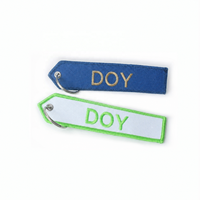 Fabricant en Chine personnalisé votre propre nom logo 3D porte-clés brodés en coton pour cadeau promotionnel