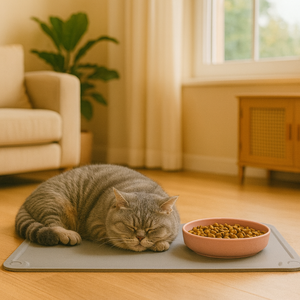 Tapete de Silicona Impermeable Portátil para Mascotas, Perros y Gatos, Antiderrames, con Bordes para Comida y Agua, Tapete Antideslizante para Alimentar Perros - Product Image 5