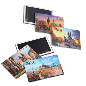 Imán de nevera de hojalata de metal impreso personalizado, recuerdo turístico de Praga, ciudades, Alemania, Aquisgrán, Múnich, Colonia, Hamburgo, Malta - Product Image 3