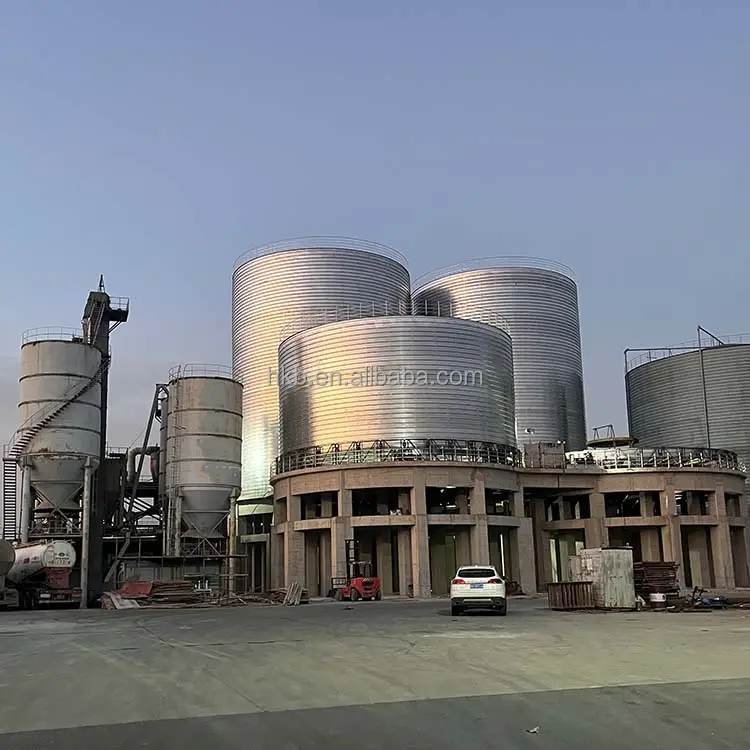 Silos di grano e farina in Silo di carbone in acciaio