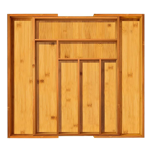 Grand <span class=keywords><strong>Tiroir</strong></span> <span class=keywords><strong>de</strong></span> <span class=keywords><strong>Cuisine</strong></span> Moderne Multifonctionnel Organisateur Couverts en Bambou Boîte <span class=keywords><strong>de</strong></span> <span class=keywords><strong>Rangement</strong></span> pour Ustensiles Organisateur d'Argenterie - Product Image 3