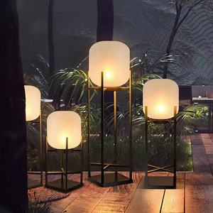 Lampes solaires LED d'extérieur, IP65, étanches, en acier inoxydable, avec télécommande, éclairage chaud 3000K, décoration de jardin - Product Image 4