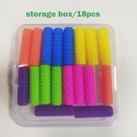Lot de 18 poignées en silicone texturées pour enfants autistes, outils calmants pour le soulagement de l'anxiété et du TDAH, jouets sensoriels, cadeaux