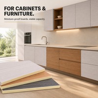 Panneau de fibres à densité moyenne (MDF) en mélamine résistant à l'humidité, panneau de fibres écologique pour armoires et meubles