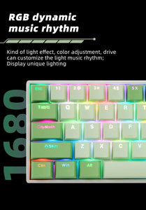 Clavier mécanique Keywin ZK61 60% RGB Trimode 3000mAh Rechargeable Clavier de jeu sans fil 2,4 GHz à touches entièrement remplaçables - Product Image 6