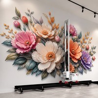 Printer Dinding Vertikal UV 3D Mini dengan Dua Kepala Epson DX10, Printer Mural Dinding Portabel untuk Dekorasi Seni Rumah Dalam Ruangan